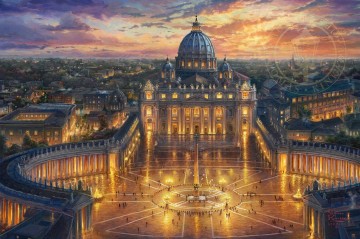  atardecer - Atardecer en el Vaticano Thomas Kinkade